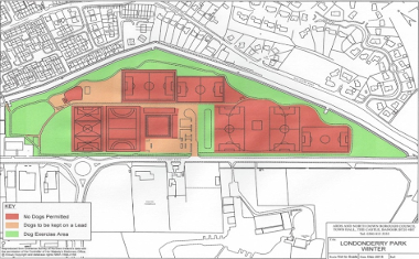 Londonderry Park Dog Control map - winter